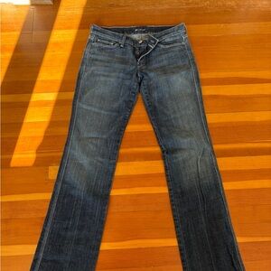 7 For All Mankind Dark Blue Y2K Boot Cut Jeans
